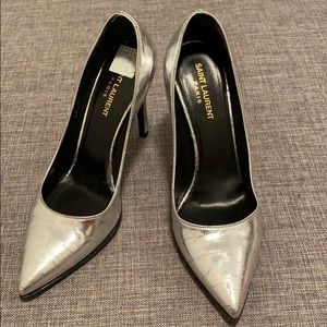 Saint Laurent silver heels